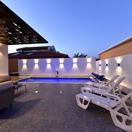 White-Private Pool Luxury Villa Эйлат Экстерьер фото