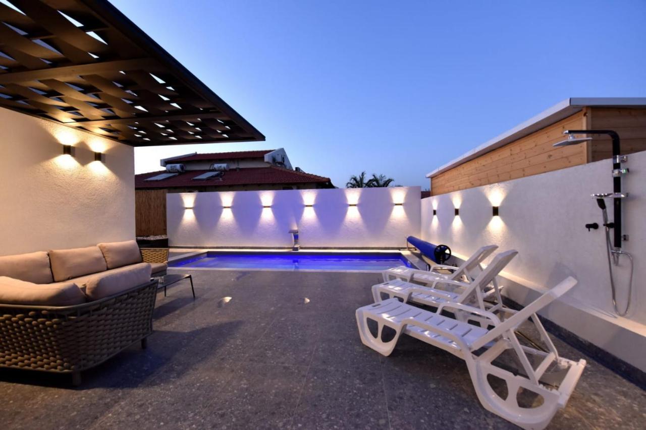 White-Private Pool Luxury Villa Эйлат Экстерьер фото